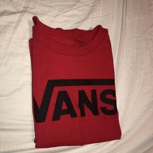 red vans long sleeve